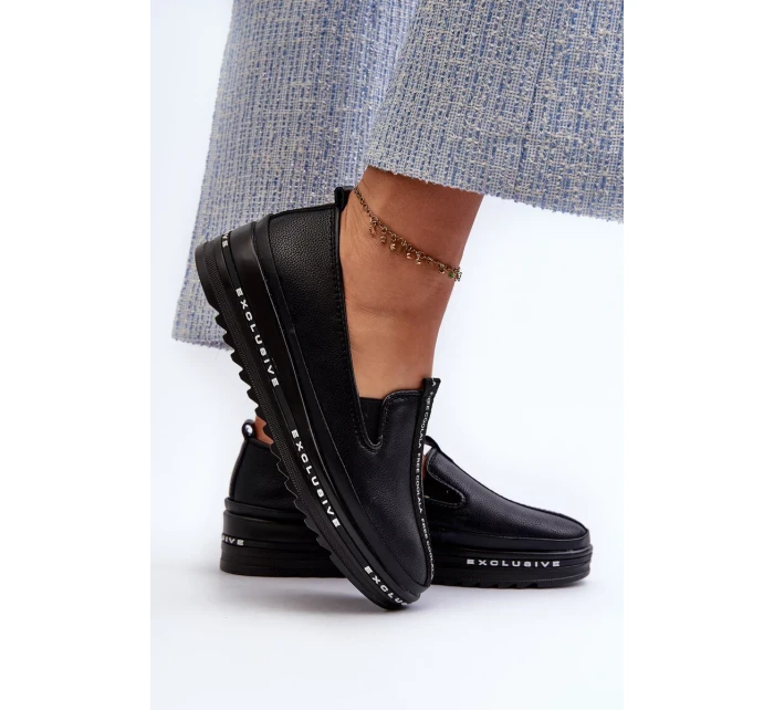 Kožené Dámské Boty Na Platformě S.Barski černá Kožené Dámské Boty Na Platformě S.Barski černá