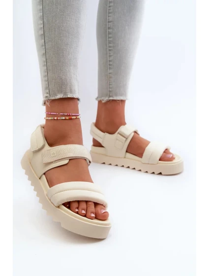 Dámské sandály na platformě Big Star Béžová Dámské sandály na platformě Big Star Béžová