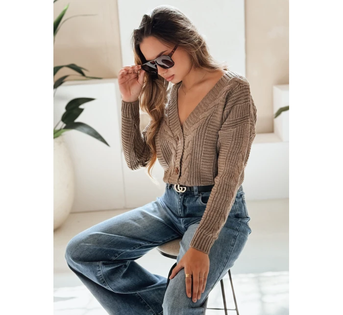 Dámský svetr DESTANY beige FashionStreet MY1738