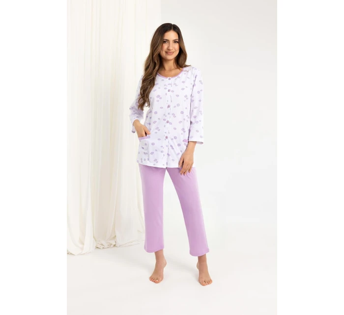 Pyžamo model 21230857 7/8 2XL3XL Z25/26 dámské rozepínací - Regina