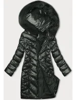 Prošívaná dámská zimní bunda v army barvě J Style (16M9100-136) Prošívaná dámská zimní bunda v army barvě J Style (16M9100-136)