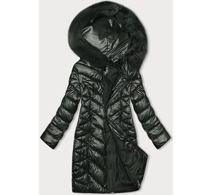 Prošívaná dámská zimní bunda v army barvě J Style (16M9100-136) Prošívaná dámská zimní bunda v army barvě J Style (16M9100-136)