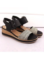 Remonte W RKR646 kožené sandály na platformě