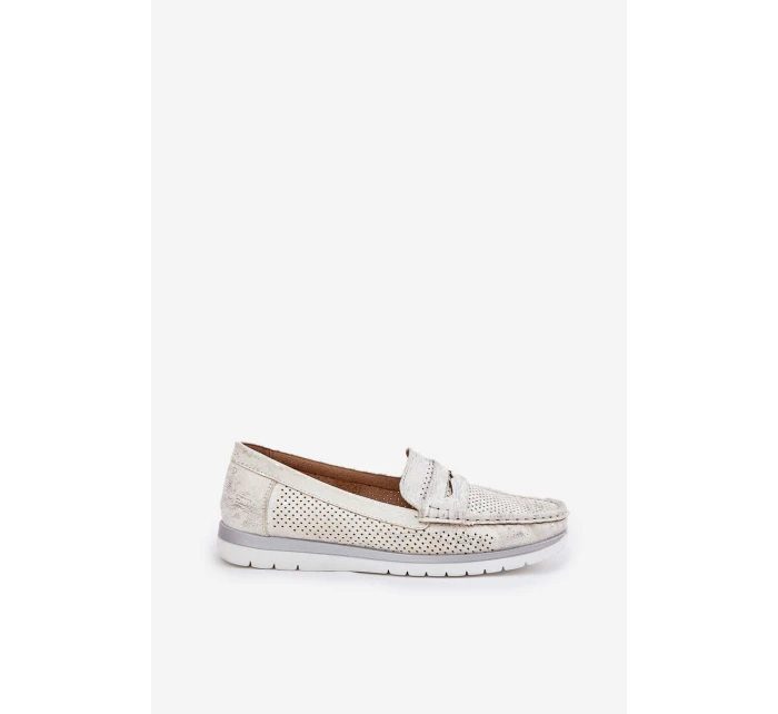Dámské mokasíny z eco kůže stříbrné Bralithia Dámské mokasíny z eco kůže stříbrné Bralithia