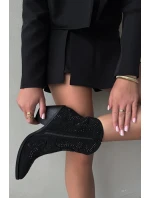 Zateplené Dámské Kotníkové Boty S Dekorací Černé model 21705015 - Boto Zateplené Dámské Kotníkové Boty S Dekorací Černé model 21705015 - Boto