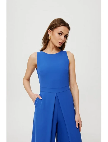 model 19678642 Kombinéza se širokými nohavicemi modrá - Makover