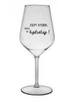 JSEM HYDRA. RÁDA HYDRATUJI! - čirá nerozbitná sklenice na víno 470 ml JSEM HYDRA. RÁDA HYDRATUJI! - čirá nerozbitná sklenice na víno 470 ml