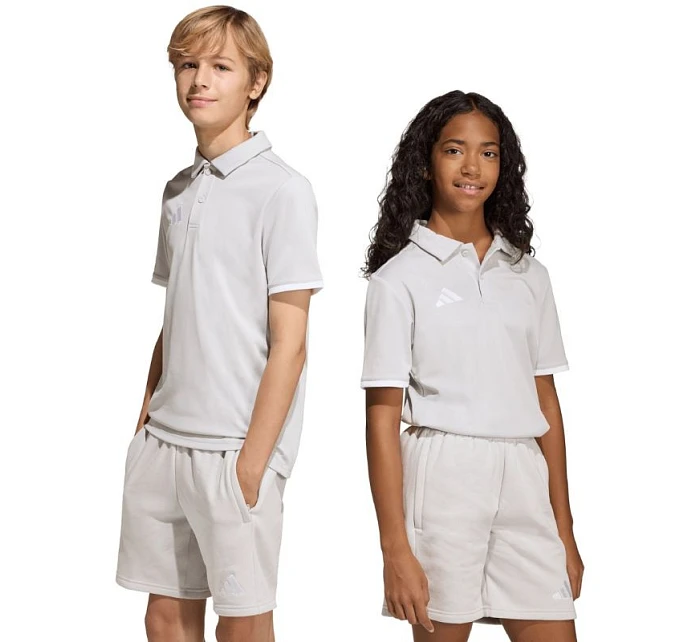 Dětské tričko adidas Entrada 26 Polo světle šedé JZ6628 Dětské tričko adidas Entrada 26 Polo světle šedé JZ6628