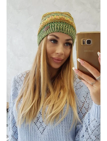 Fleecová čepice Patrycja K254 green neon+green Fleecová čepice Patrycja K254 green neon+green