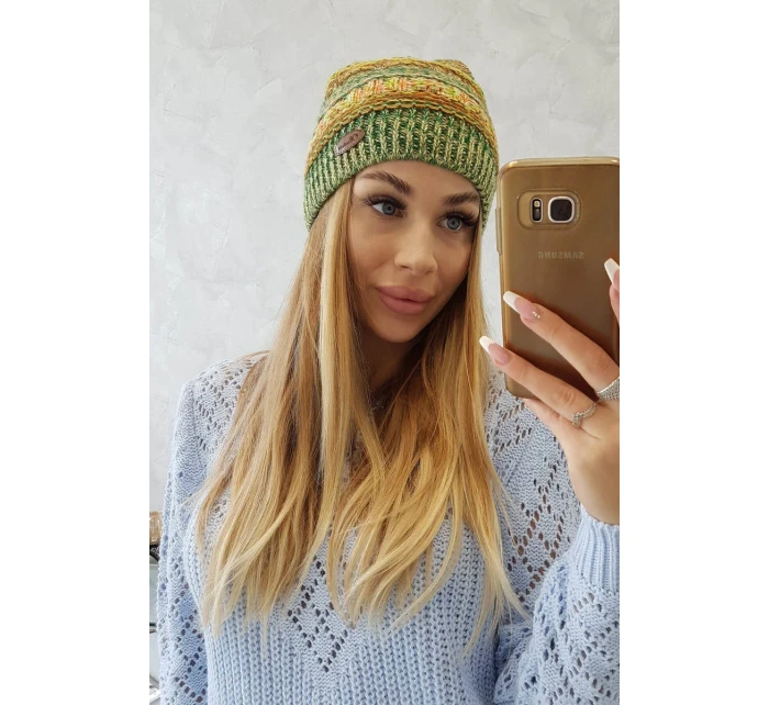 Fleecová čepice Patrycja K254 green neon+green Fleecová čepice Patrycja K254 green neon+green