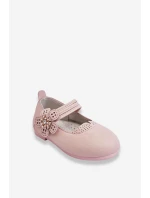 Dětské kožené baleríny s květem Růžove model 21620885 - Boto Dětské kožené baleríny s květem Růžove model 21620885 - Boto