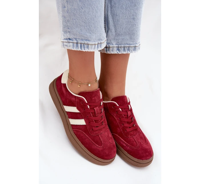 Dámské semišové tenisky na platformě bordové model 21708116 - EVENTO Dámské semišové tenisky na platformě bordové model 21708116 - EVENTO