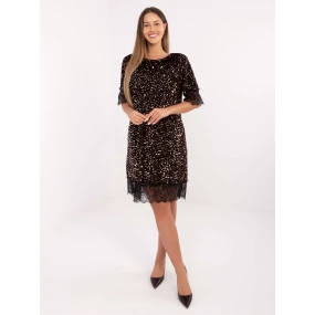 Sukienka MI SK model 21768525 brązowy - FPrice Sukienka MI SK model 21768525 brązowy - FPrice