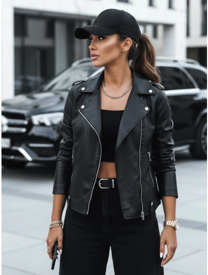 MODE MOSAIC dámská kožená bunda ramones černá FashionStreet TY3893