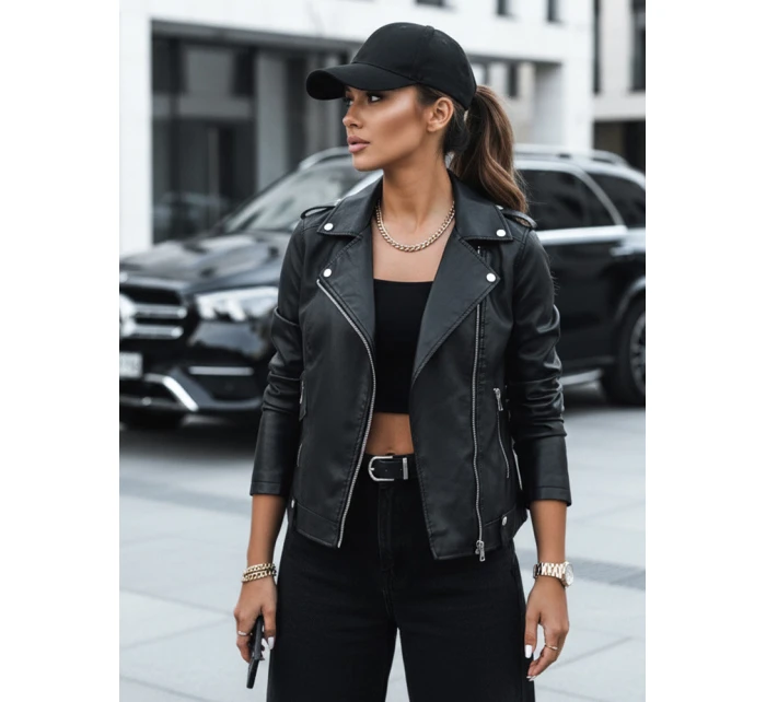 MODE MOSAIC dámská kožená bunda ramones černá FashionStreet TY3893