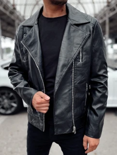 Pánská kožená bunda ramones černá FashionStreet TX4715