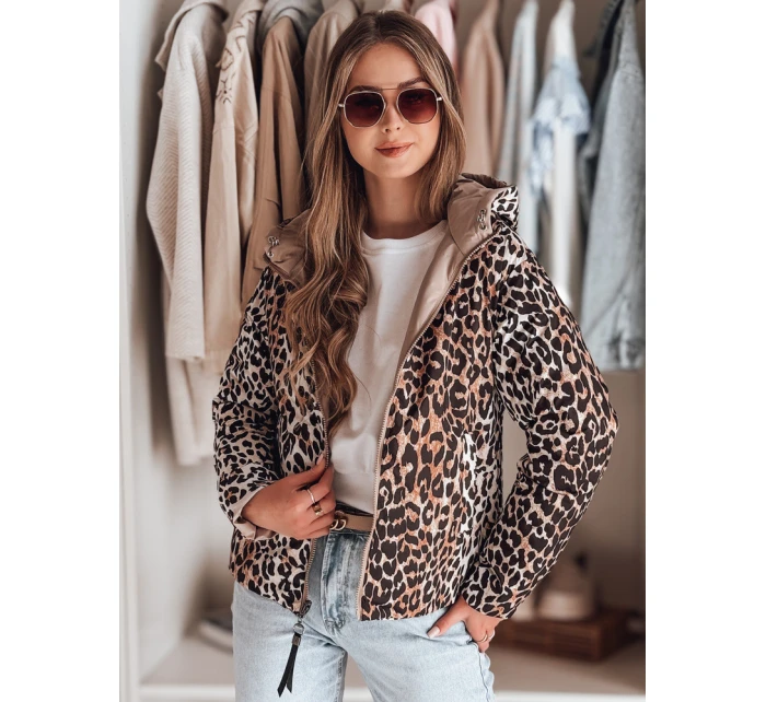 Dámská oboustranná přechodná bunda ZIBERKA béžová FashionStreet TY4870