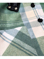 Krátká zelená károvaná košilová bunda (AG3-1839)