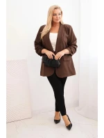 Dámská elegance Plus Size hnědá