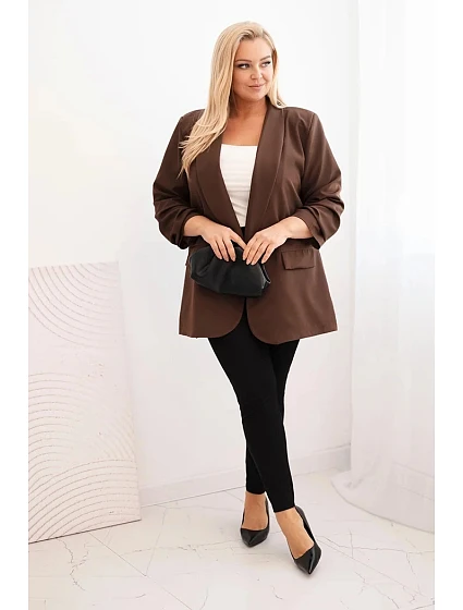 Dámská model 22147880 Plus Size hnědá - K-Fashion Dámská model 22147880 Plus Size hnědá - K-Fashion