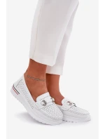 baleríny z přírodní kůže  bílé model 21686565 - VINCEZA