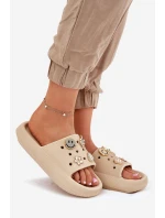 Dámské Pěnové Pantofle S Béžové model 21697199 - VINCEZA