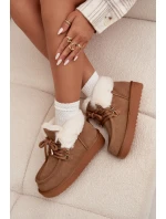 Dámské sněhule z přírodní semiš D.Franklin DFSH375006 Camel