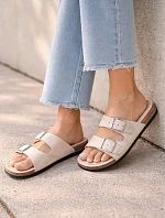 Dámské pantofle světle béžové Oliena