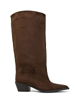 Kožené kozačky na podpatku s model 22355480 - Boto