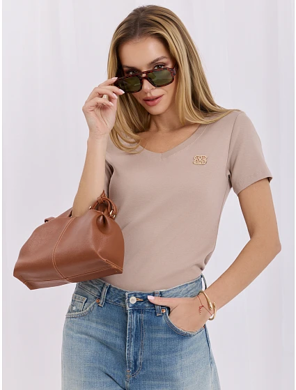 T shirt RV TS model 22174369 ciemny bezowy - FPrice