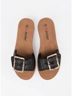 Luxusní  nazouváky černé dámské platforma