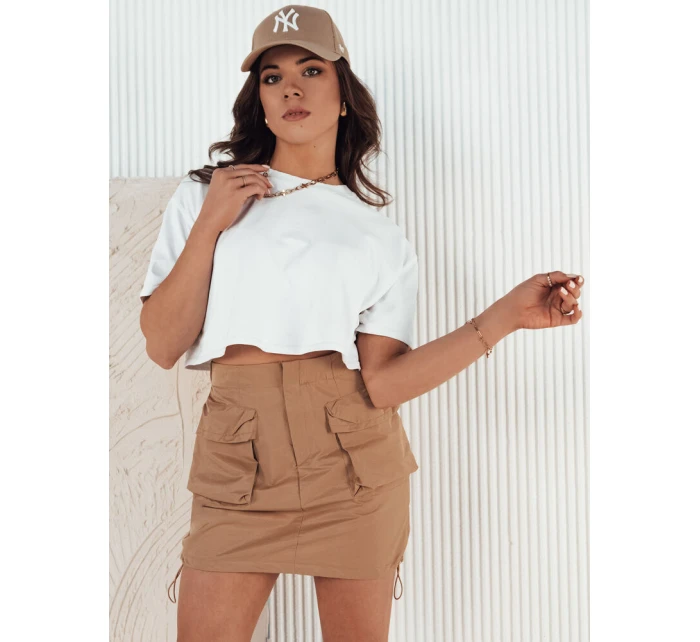 Dámská mini sukně QUILLA camel FashionStreet CY0440