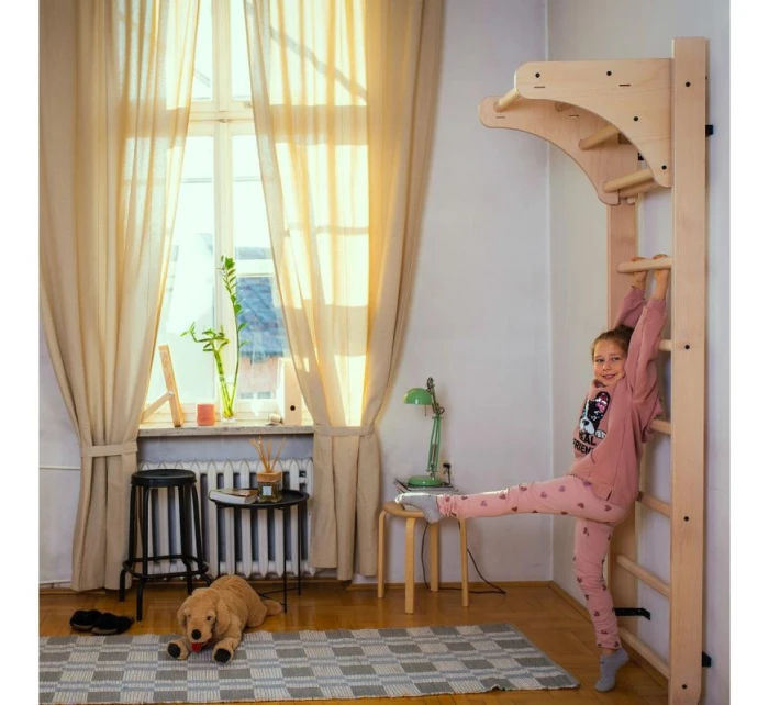 ŽEBŘÍK S DŘEVĚNOU POSILOVACÍ LAVICÍ BENCHK 111 ŽEBŘÍK S DŘEVĚNOU POSILOVACÍ LAVICÍ BENCHK 111