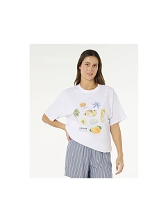 Dámské tričko RIP CURL Poolside Heritage Tee, bílé