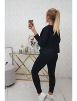 Souprava s oversize blůzou černé barvy Souprava s oversize blůzou černé barvy