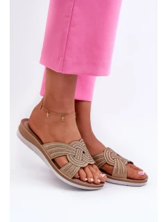 Pohodlné dámské žabky s  béžové model 21664619 - Inblu