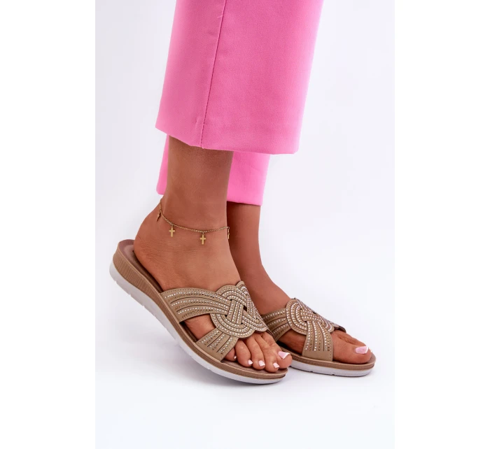 Pohodlné dámské žabky s  béžové model 21664619 - Inblu