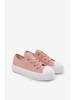 Dětské Tenisky Na Šněrování Big Star RR374011 Růžové Dětské Tenisky Na Šněrování Big Star RR374011 Růžové
