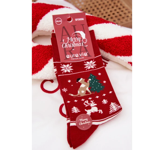 Pánské Vánoční Ponožky S Vánoční Červené model 21786683 - Aura.via