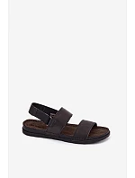Kožené Pánské Sandály  Černé model 22200756 - Inblu