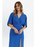 model 20589785 Maxi šaty modré - Makover model 20589785 Maxi šaty modré - Makover