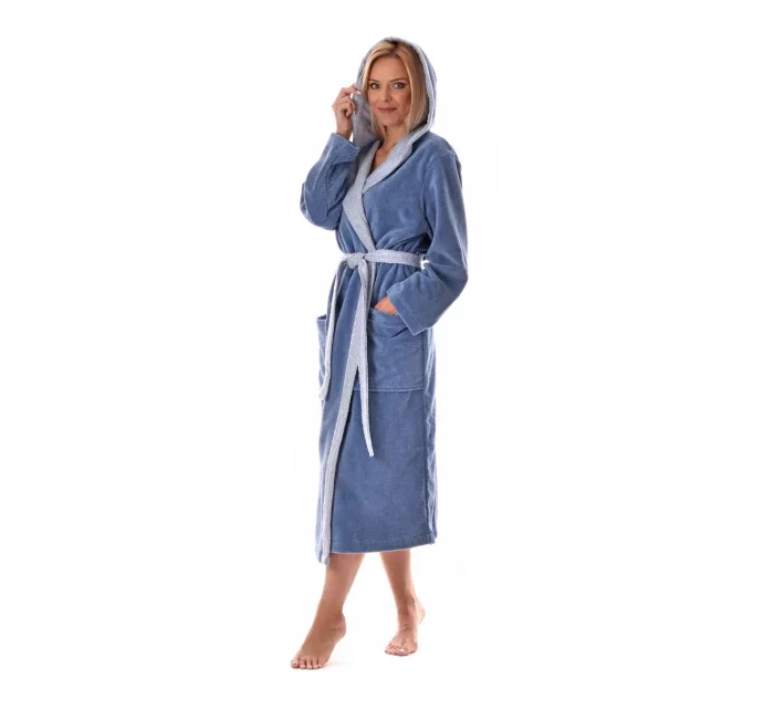 Unisex župan Tampa s kapucí  denim  model 21908464 - Vestis