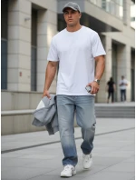 Pánské modré pytlovité džínové kalhoty FashionStreet UX4478