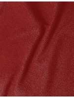 Červené vypasované žebrované šaty s kulatým výstřihem (5131-09)