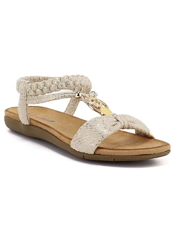 Dámské nazouvací sandály béžové model 22130005 - Artiker