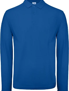 B&C ID.001 LSL Pánské piqué polo s dlouhým rukávem 01.0I12 royal blue