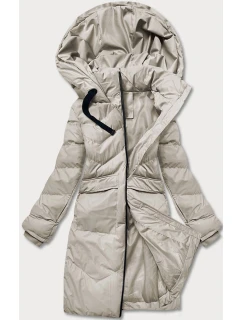 Lehká dámská zimní bunda (5m735-62) béžová - Goodlooking