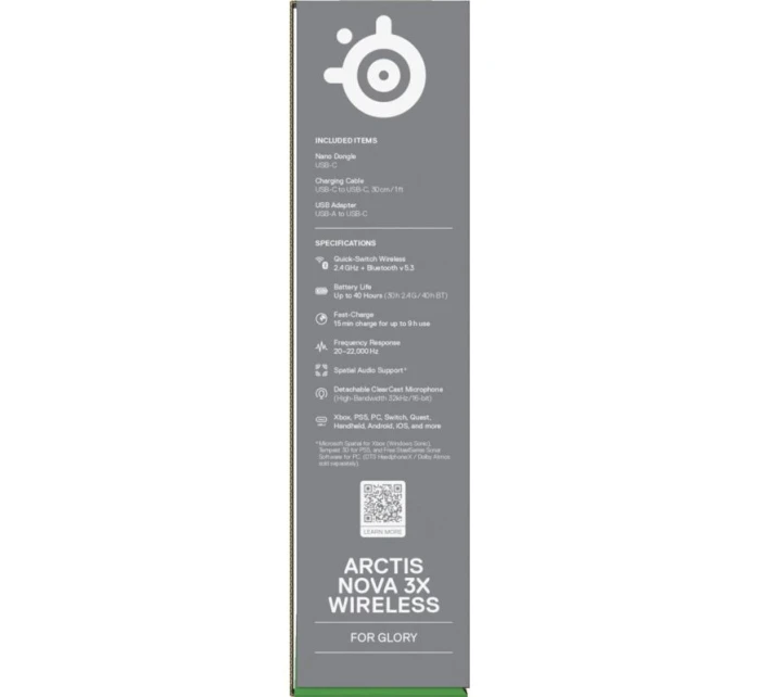 Bezdrátová sluchátka Steelseries Arctis Nova 3X pro Xbox, bílá Bezdrátová sluchátka Steelseries Arctis Nova 3X pro Xbox, bílá