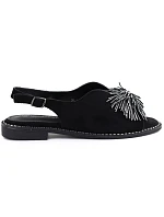 Dámské sandály s flitry černé model 22072412 - Potocki