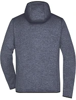 JN Pánská pletená fleecová bunda s kapucí 02.0 denim melange/black model 22487251 - Daiber JN Pánská pletená fleecová bunda s kapucí 02.0 denim melange/black model 22487251 - Daiber